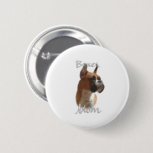 Badge Rond 5 Cm Boxer Maman 2 (Devant & derrière)