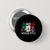 Badge Rond 5 Cm Boxer Mexicain Boxer (Devant & derrière)