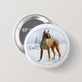 Badge Rond 5 Cm Boxer Noel (Devant & derrière)
