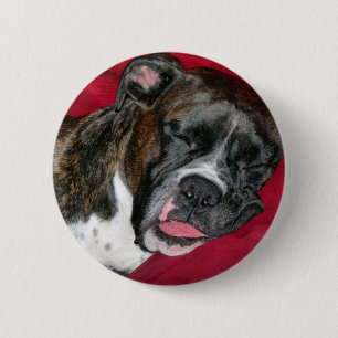 Badge Rond 5 Cm Boxeur américain