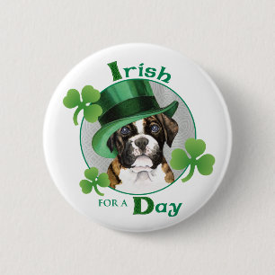 Badge Rond 5 Cm Boxeur du jour de St Patrick