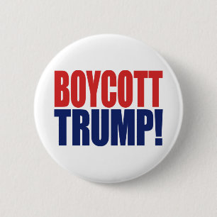 Badge Rond 5 Cm Boycottez Trump - Anti Président Trump
