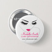 Badge Rond 5 Cm Bracelet de cheveux et de beauté Extension marque (Devant & derrière)