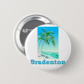 Badge Rond 5 Cm Bradenton, la Floride (Devant & derrière)