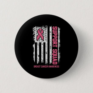 Badge Rond 5 Cm Braille Cancer Shirts Support Squad Breast Cancer