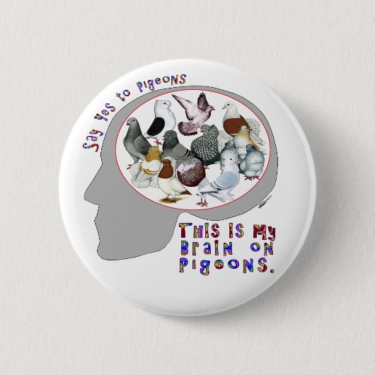 Badge Rond 5 Cm Brain (Devant)