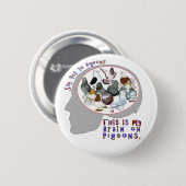 Badge Rond 5 Cm Brain (Devant & derrière)