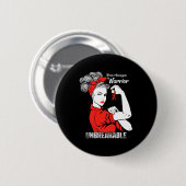 Badge Rond 5 Cm Brain Aneurysm Awareness Strong Unbreakable Women  (Devant & derrière)