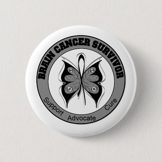 Badge Rond 5 Cm Brain Cancer Survivor (Devant)