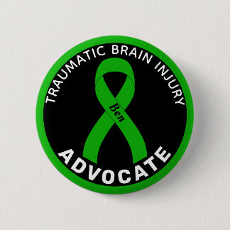 Badge Rond 5 Cm Brain Traumatic Brain Injury Advocate Ruban Noir