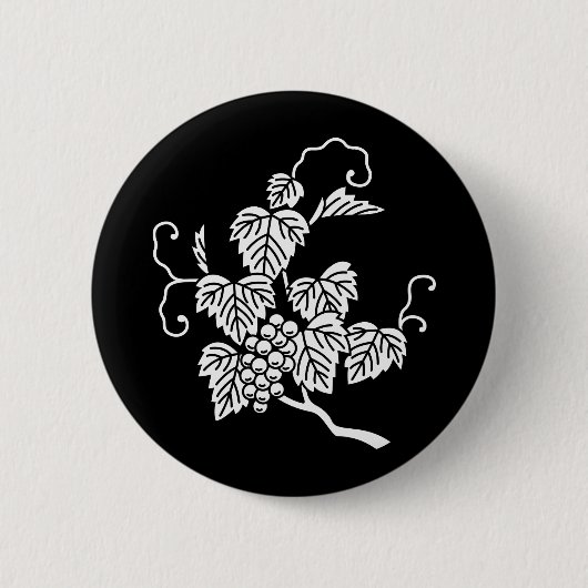 Badge Rond 5 Cm Branche de raisin (Devant)