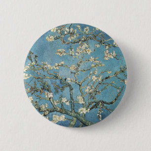 Badge Rond 5 Cm Branches d'amande de Vincent van Gogh   en fleur,