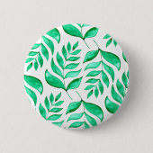 Badge Rond 5 Cm Branches d'aquarelle simples - vert (Devant)