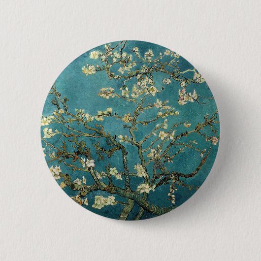 Badge Rond 5 Cm Branches Van Gogh Almond En Fleur (Devant)