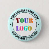 Badge Rond 5 Cm Branded Business Logo Promotional Button Example (Devant)