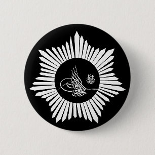Badge Rond 5 Cm Bras de Tughra d'empire de tabouret