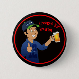 Badge Rond 5 Cm Brassage tordu d'oeil