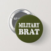 BADGE ROND 5 CM BRAT MILITAIRE (Devant & derrière)