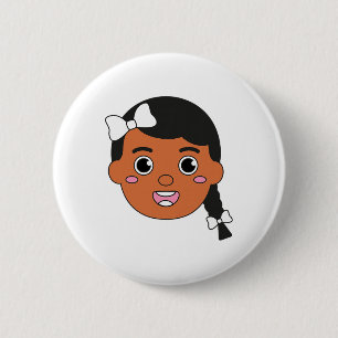 Badge Rond 5 Cm Brave Girl Mois de l'histoire des Noirs Femmes Afr