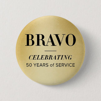 Badge Rond 5 Cm BRAVO 50ème bouton