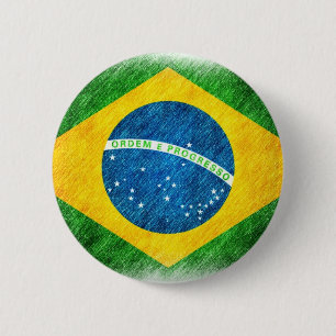Badge Rond 5 Cm Brazilian_Flag_Pencil_Painting
