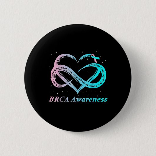Badge Rond 5 Cm Brca Warrior Im Fine Breast Cancer Awareness  (Devant)