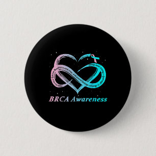 Badge Rond 5 Cm Brca Warrior Im Fine Breast Cancer Sensibilisation