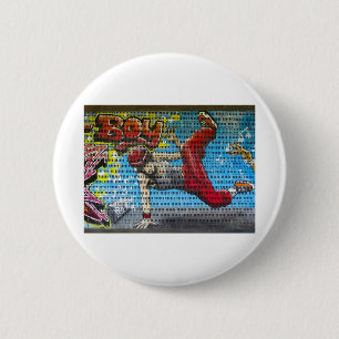 Badge Rond 5 Cm Break dancer graffiti !