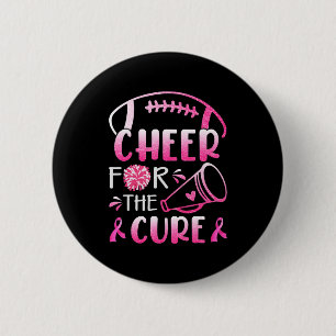 Badge Rond 5 Cm Breast Cancer Awareness Cheer For The Cure T-shirt