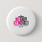 Badge Rond 5 Cm Breast Cancer Awareness Nk Ribbon Heal Cancer Chri (Devant)
