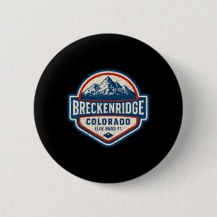 Badge Rond 5 Cm Breckenridge Colorado Randonnée montagne vintage D