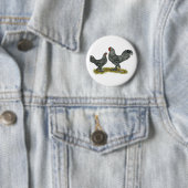Badge Rond 5 Cm Breda Chickens Cuckoo (En situation)