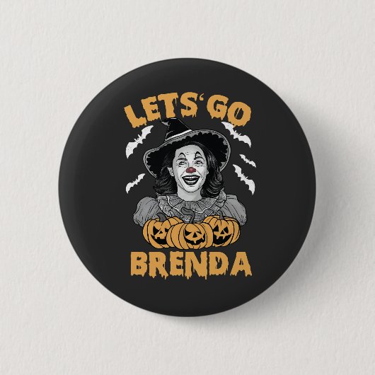 Badge Rond 5 Cm Brenda Éffrayant Halloween Kamala Harris (Devant)