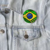 Badge Rond 5 Cm Brésil Brazil brazilian flag (En situation)