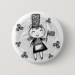 Badge Rond 5 Cm Breton girl