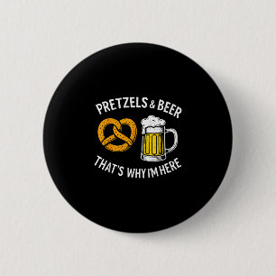 Badge Rond 5 Cm Bretzels & bière lederhosen fête de la bière