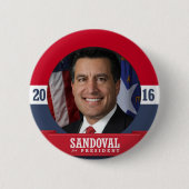 BADGE ROND 5 CM BRIAN SANDOVAL 2016 (Devant)
