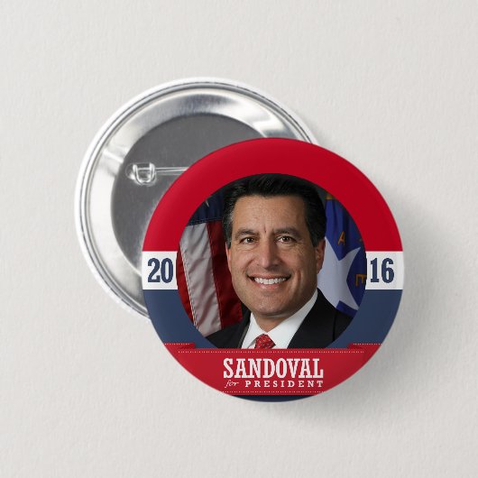 BADGE ROND 5 CM BRIAN SANDOVAL 2016 (Devant & derrière)