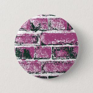 BADGE ROND 5 CM BRICK WALL