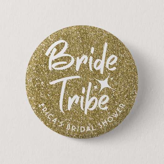 Badge Rond 5 Cm Bride tribe brune épingle de douche (Devant)