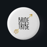 Badge Rond 5 Cm {Bride Tribe} Noir & Or<br><div class="desc">Célébrez votre soirée bachelorette en style</div>