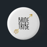 Badge Rond 5 Cm {Bride Tribe} Noir & Or<br><div class="desc">Célébrez votre soirée bachelorette en style</div>