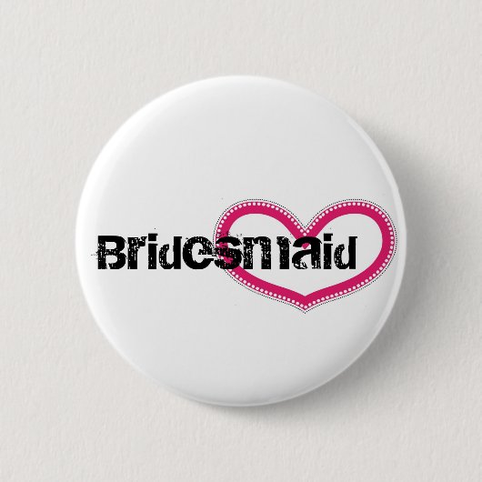 Badge Rond 5 Cm Bridemaid - customisé (Devant)