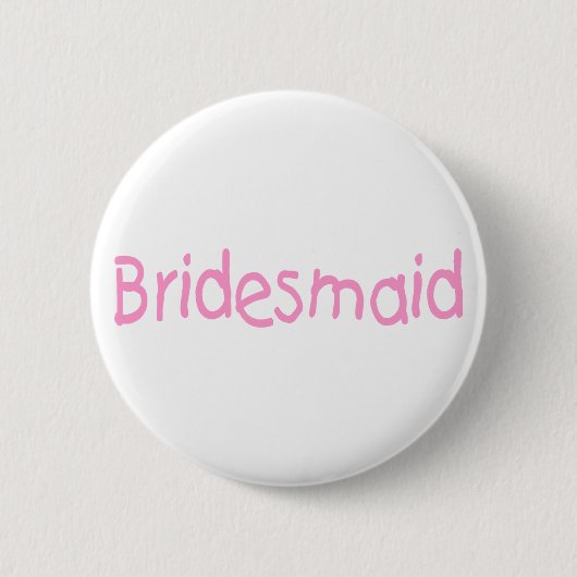 Badge Rond 5 Cm Bridemaid (rose) (Devant)