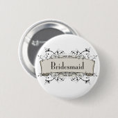 Badge Rond 5 Cm *Bridesmaid (Devant & derrière)