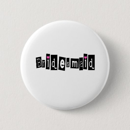 Badge Rond 5 Cm Bridesmaid (Devant)