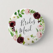 Badge Rond 5 Cm Bridesmaid Blush Romance (Devant)