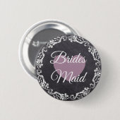 Badge Rond 5 Cm Bridesmaid Chalkboard Style Bachelortie (Devant & derrière)