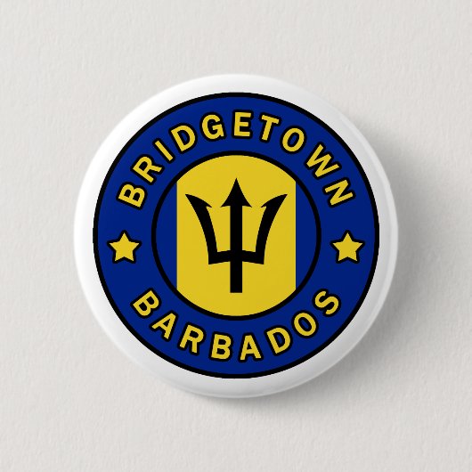 Badge Rond 5 Cm Bridgetown Barbade (Devant)