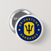 Badge Rond 5 Cm Bridgetown Barbade (Devant & derrière)